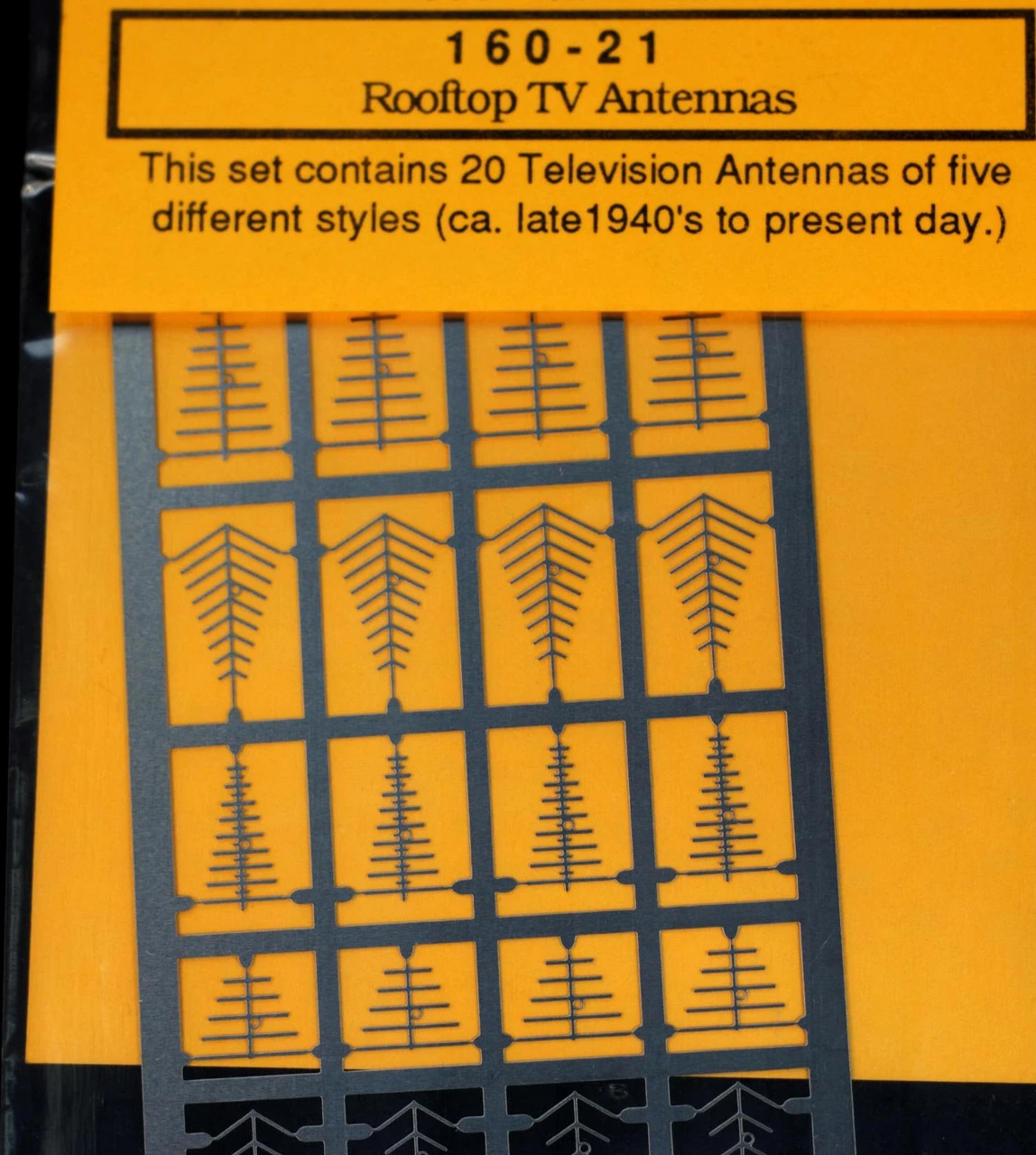 Gold Medal Models 160-21 - Rooftop TV Antenna (5 Styles)- N Scale