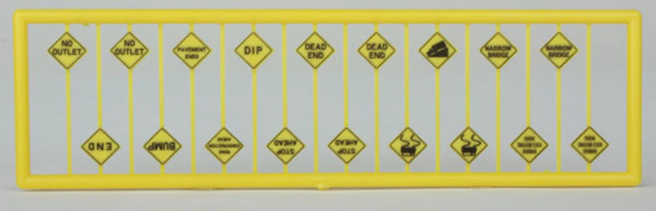 Tichy Train Group 2618 - Written Warning Signs 18 Pcs - N Scale
