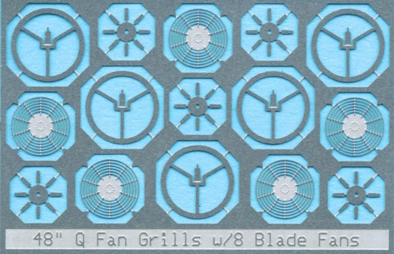 BLMA #85 - 48" 'Q' Fan Grills - 8 Blade - N Scale