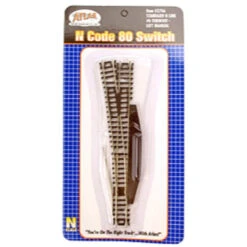 Atlas 2706 - Standard #6 Left Switch Manual Code 80 - N Scale