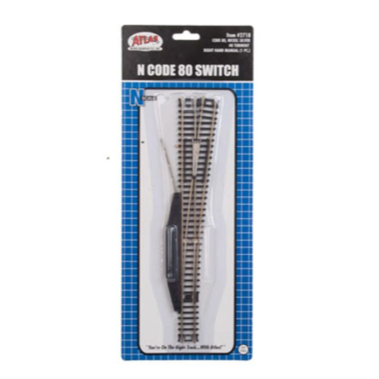Atlas 2718 - Standard #8 Right Switch Manual Code 80 - N Scale