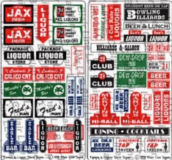 Blair Line 059 - Tavern And Liquor Store Signs - N Scale