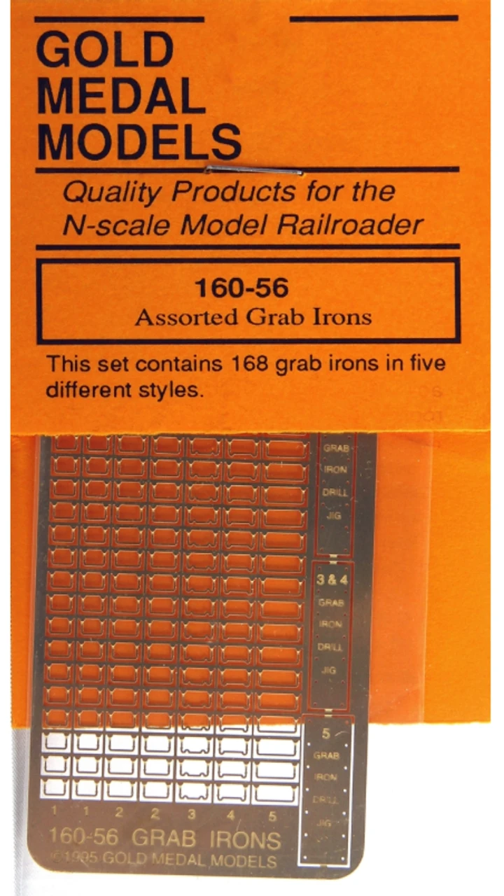 Gold Medal Models 160-56 - Assorted Grab Irons (168) - N Scale