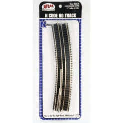 Atlas 2525 - Code 80, Nickel Silver, 17" Radius Curve (6 Pieces) - N Scale