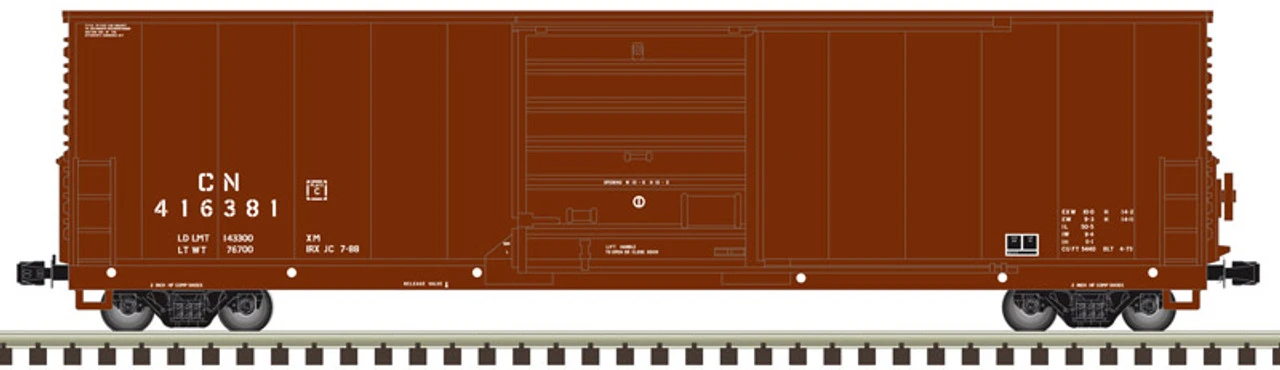 Atlas 50005239 - X72 Boxcar Canadian National (CN) 416260 - N Scale