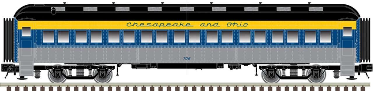 Atlas 50006254 - 60' Passenger Car Chesapeake & Ohio (C&O) 709 - N Scale
