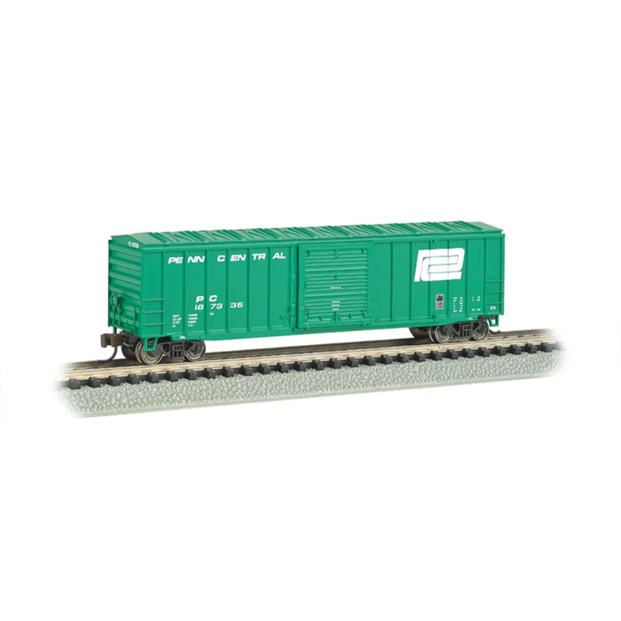 Bachmann 19662 - ACF 50'6" Outside Braced Box Car Penn Central (PC) 167335 - N Scale