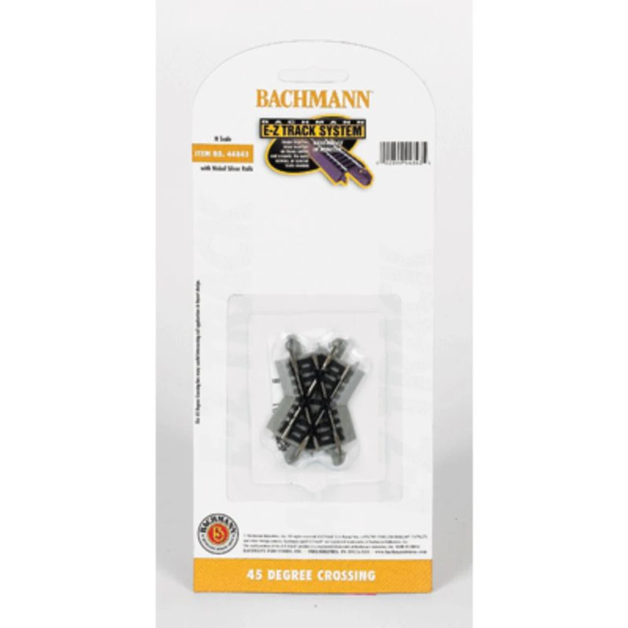Bachmann 44843 - EZ Track 45 Deg Crossing 1 Card - N Scale