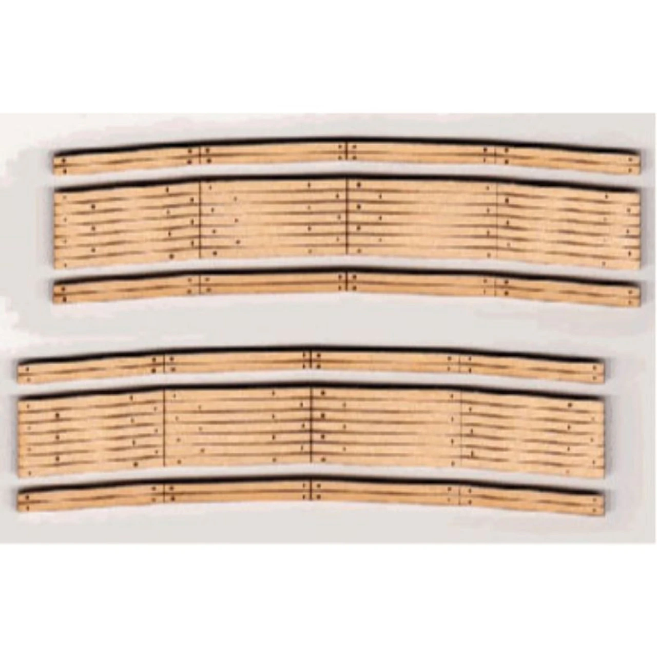 Blair Line 012 - 2-Lane Curved Laser-Cut Wood Grade Crossing 2-Pack -- 16-18" Radius - N Scale Kit