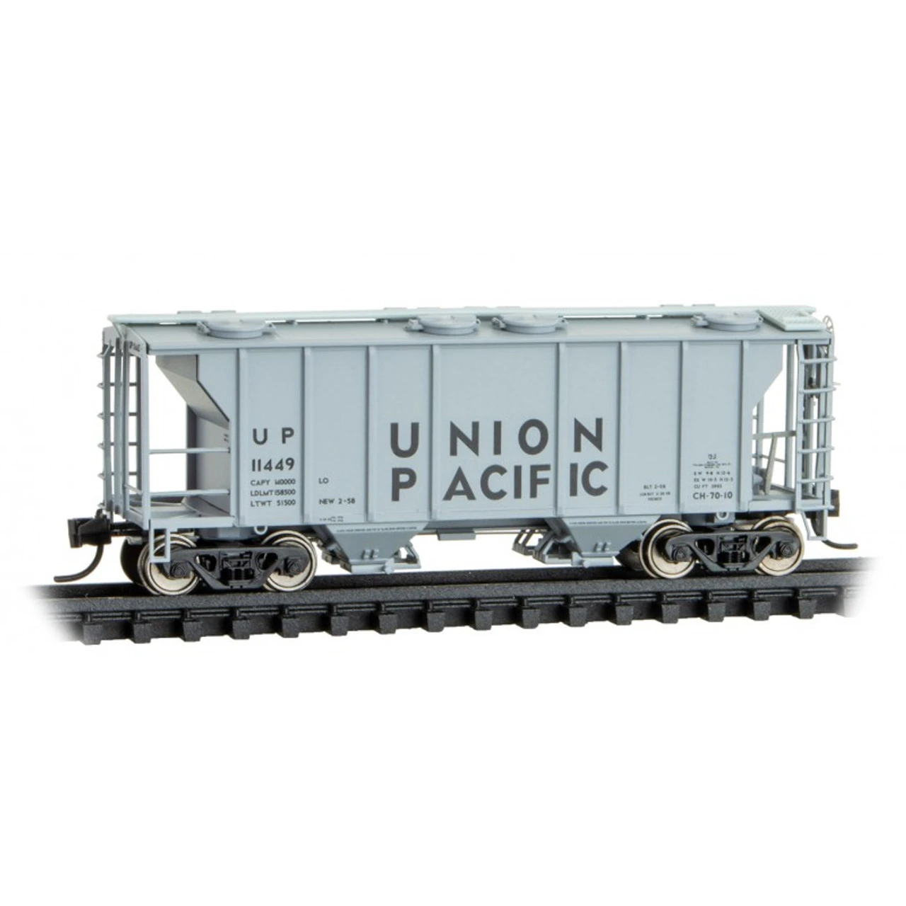 Micro-Trains Line 09500031 - PS-2 2-bay Covered Hopper Union Pacific (UP) 11443 - N Scale