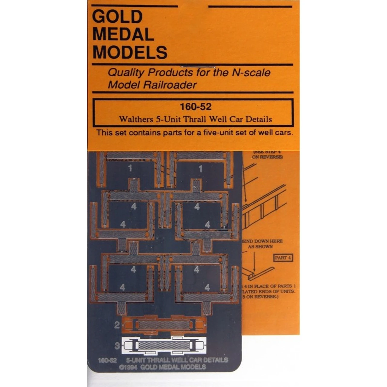 Gold Medal Models 160-52 - Detailing Set For Walthers 5-Unit Thrall Well Car (parts For Five Units)