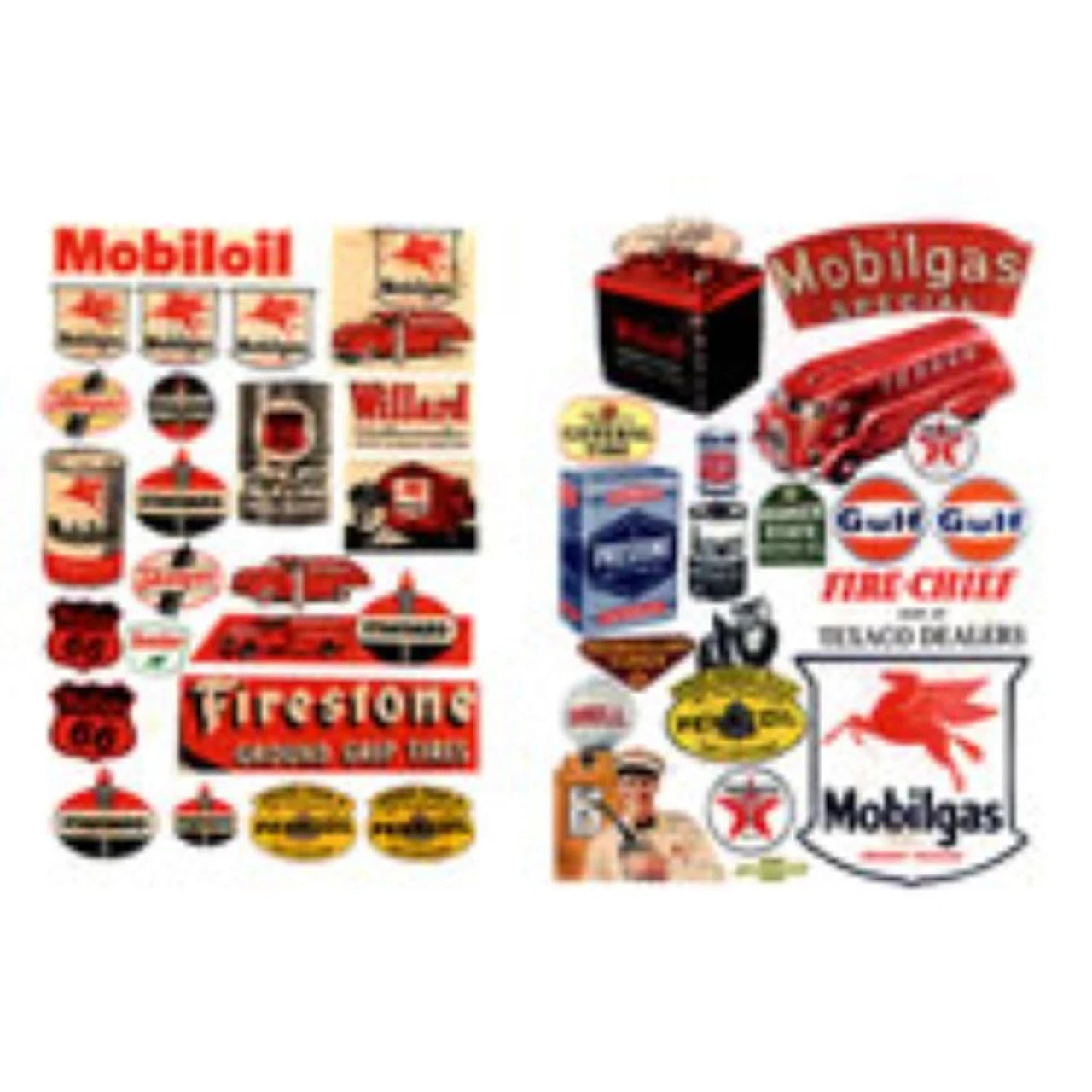 JL Innovative 685 - Gas Station & Oil Company Posters & Signs 1940's - 50's - N Scale