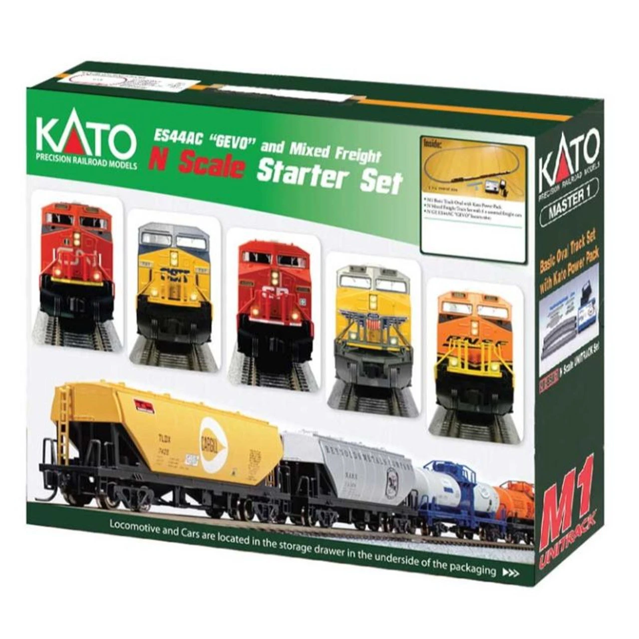 Kato 106-0020 - GE ES44AC Freight Set Canadian National (CN) 2898 - N Scale