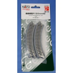 Kato 20-174 - Unitrack Compact 150mm (6") Radius 45º Curve Track [4 Pcs] - N Scale