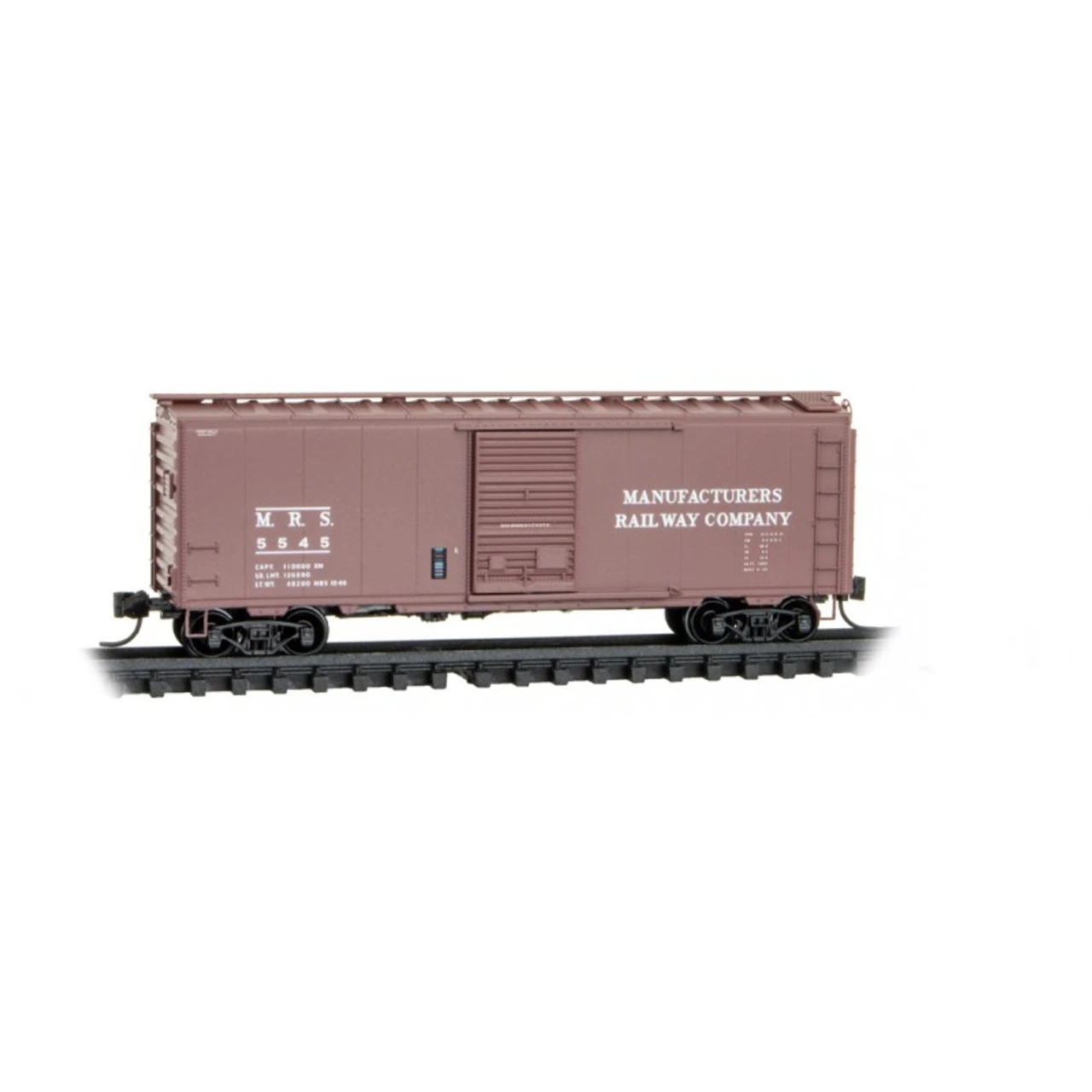 Micro-Trains Line 02000127 - 40' Standard Box Car, Single Door Manufacturers Railway Company (MRS) 5545 - N Scale