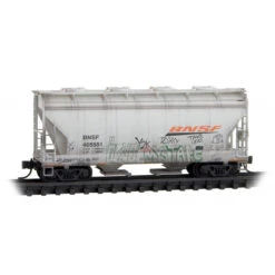 Micro-Trains Line 09244283 - BNSF Family Tree #8 2-bay Covered Hopper (Weathered) BNSF 405551 - N Scale