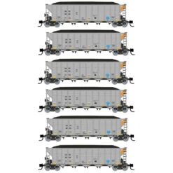 Rapido 538034 - Autoflood III Coal Hopper (6 Car Set) Alliant Energy (LNTX) - N Scale