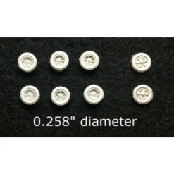 Showcase Miniatures W25003 - Tri-Axle Heavy Duty Cast Wheels - N Scale Kit